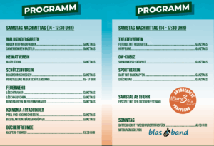 Programm Dorffest Biburg 2025